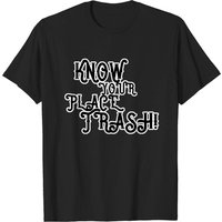 Know Your Place Trash Text T-Shirt for Men - Black — Mens T Shirts