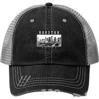 Casquette Trucker Vintage Houston Skyline Texas Pride
