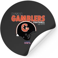 Autocollants Houston Gamblers - Design Carré Classique — Autocollants et stickers