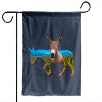 Donkey Mule Silhouette Garden Flags — Decorative Flags