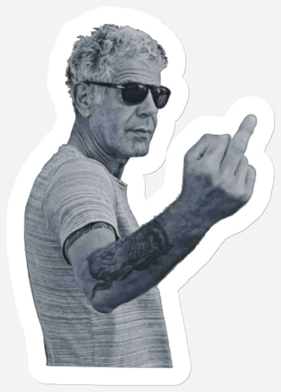 Autocollants Cool d'Anthony Bourdain - Style Carré