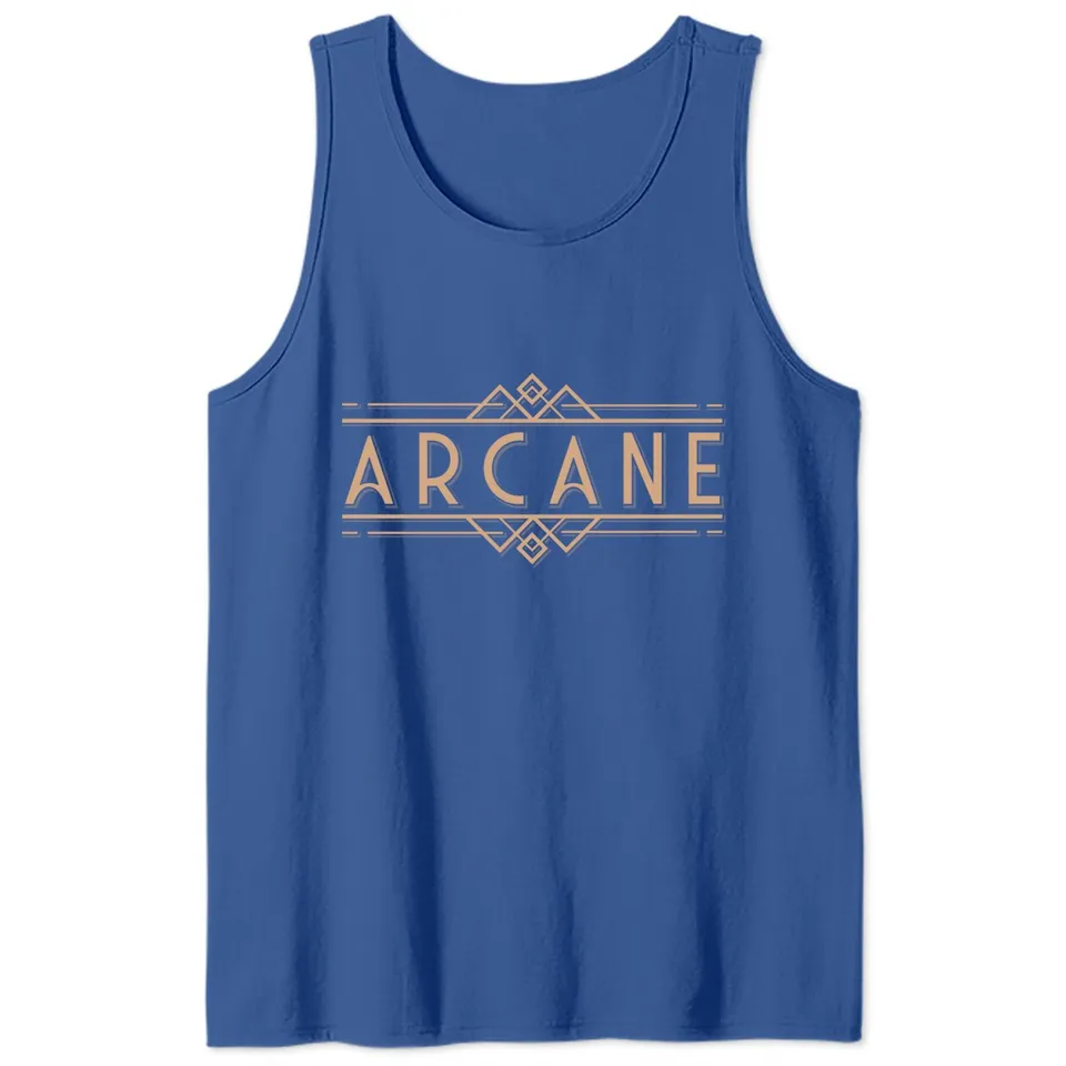 Arcane Logo Men's Tank Tops in Black — Mens T Shirts