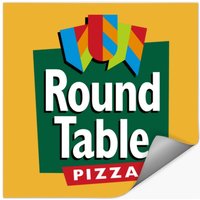 Autocollants Round Table Pizza - Design Carré Classique