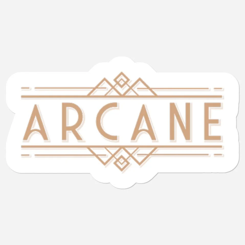 Autocollants Logo Arcane - Design Carré Classique — Autocollants et stickers