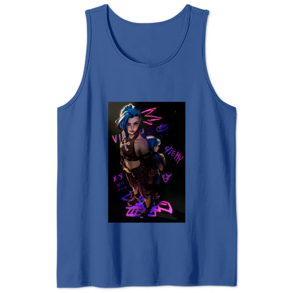 Arcane Jinx Tank Tops for Men in Black — Mens T Shirts