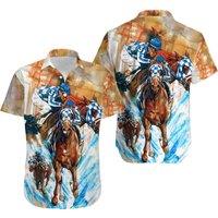 Chemise hawaïenne de course de chevaux Kentucky Derby — Chemises décontractées pour hommes