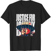 T-shirt ajusté à col scoop Justice For Johnny Depp pour hommes