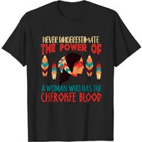T-shirt Cherokee Blood Native pour hommes en noir — T-shirts pour hommes