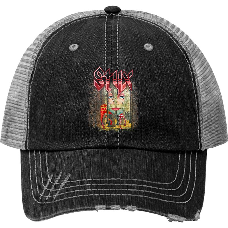 Styxs The Grand Illusion Casquette Trucker Noire Adulte Imprimée — Casquette de baseball
