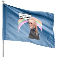 Drapeau de maison LGBT avec le visage de Phoebe Bridgers — Drapeaux décoratifs