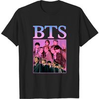 T-shirt BTS Kpop pour hommes en noir