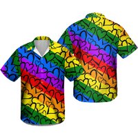 Chemise hawaïenne LGBT Couple pour unisexe — Chemises décontractées pour hommes