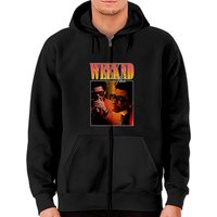 The Weekend Vintage Zip Hoodie for Unisex in Black