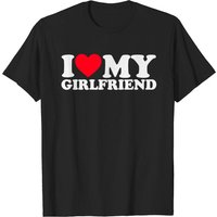 T-shirt drôle I Love My Girlfriend pour hommes