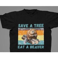 T-shirt Unisexe Beaver Sauvez un Arbre Mangez un Castor