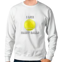 I Like Hairy Balls Sweatshirt de Tennis Amusant Unisexe — Sweats à capuche pour hommes