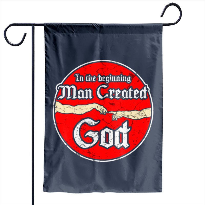 Funny Atheist Agnostic Garden Flags for Outdoor Use