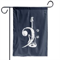 Drapeaux de jardin en clé de sol pour guitare basse — Drapeaux décoratifs