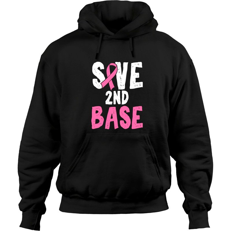 Hoodies Save The Tatas Save 2nd Base pour unisexe noir