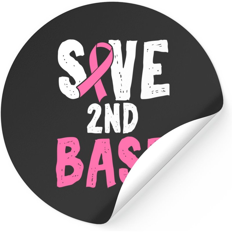 Save The Tatas Stickers - Save 2nd Base — Stickers & Decals