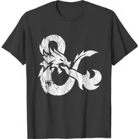 Unisex D&D T-Shirt with Distressed Logo for Men