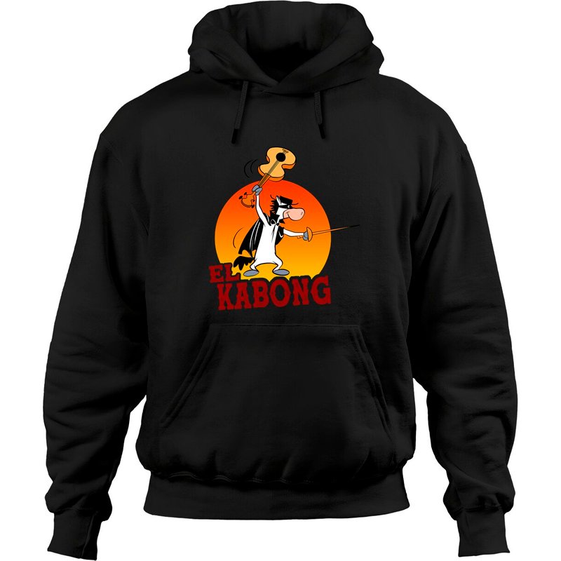 Hoodie Unisexe Noir El Kabong — Sweats à capuche pour hommes