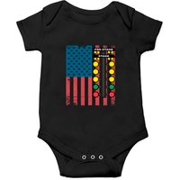 Body Bébé Drag Car Racing Drapeau USA
