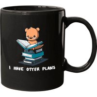 Funny Otter Reading Book Lover Mug — Mugs & Tumblers