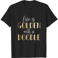 T-shirt drôle de Golden Doodle pour hommes - La vie est dorée — T-shirts pour hommes