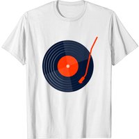 T-shirt Vinyl Old School Turntable LPs Disc pour hommes