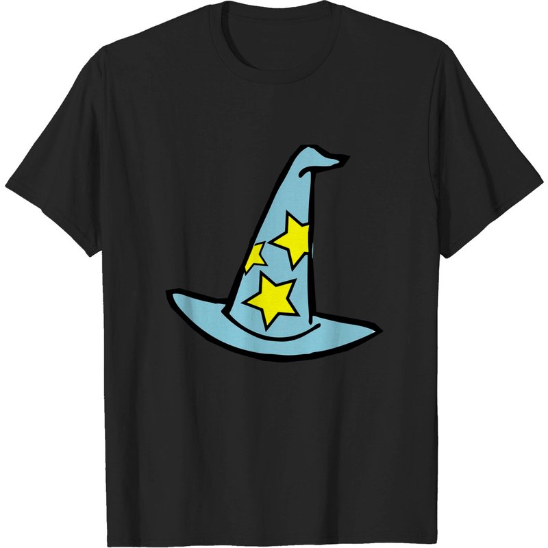 T-shirt avec Chapeau de Sorcier et Étoiles pour Hommes — T-shirts pour hommes