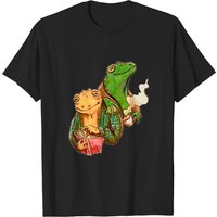 T-shirt Frog et Toad pour hommes en noir