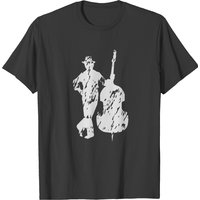 T-shirt pour homme avec joueur de contrebasse debout — T-shirts pour hommes