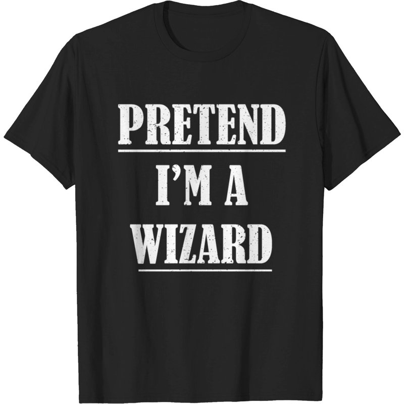 T-shirt de costume d'Halloween « Pretend I'm A Wizard » pour hommes