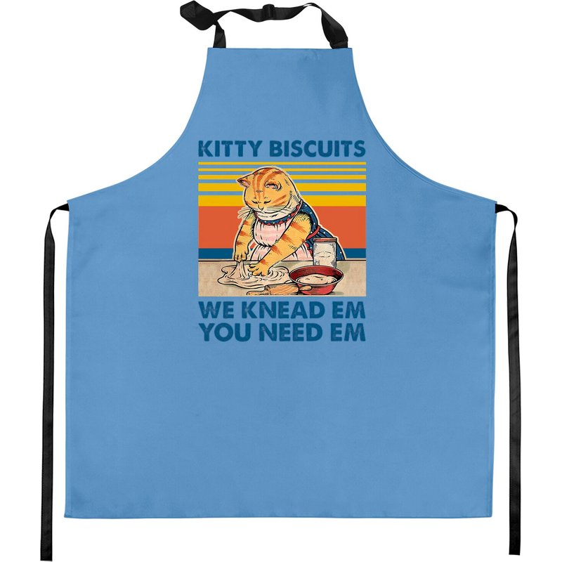 Tablier de Cuisine Cute Cat Kitty Biscuits - Ajustable et Lavable en Machine — Tabliers de cuisine