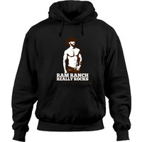Hoodies Unisex Noir Ram Ranch — Sweats à capuche pour hommes