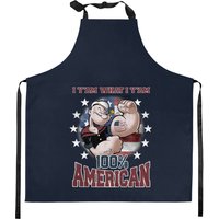 Popeye Yam American Graphite Heather Adult Kitchen Apron — Kitchen Aprons