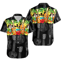 Chemise décontractée Hawaiian Ukulele pour hommes — Chemises décontractées pour hommes