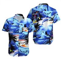 Chemise hawaïenne "Dolphin's Ocean" pour hommes — Chemises décontractées pour hommes