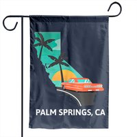 Palm Springs Garden Flags - Double-Sided Print