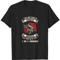 T-shirt I Am A Cherokee pour hommes en noir