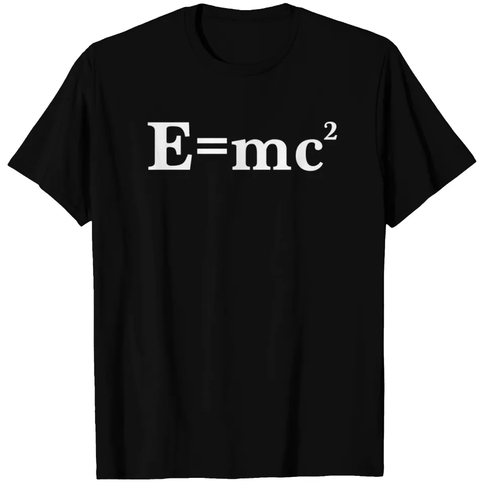 Albert Einstein E=mc2 T-shirt for Men in Black