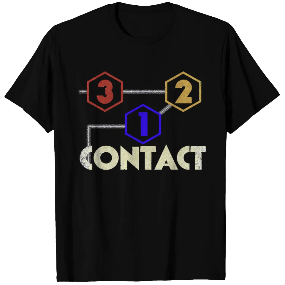 T-shirt pour hommes 321 Contact en noir — T-shirts pour hommes