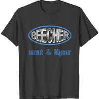 T-shirt bleu Beecher Meat & Liquor pour hommes