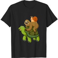 Sloth Riding A Turtle T-Shirt for Men — Mens T Shirts