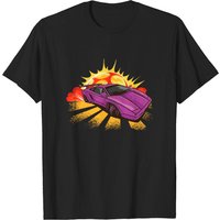 T-shirt Voiture de Sport Contre Fond d'Explosion pour Hommes