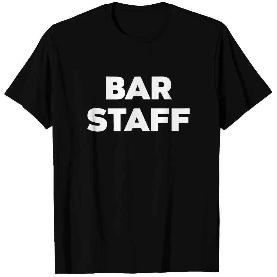 Bar Staff Uniform Costume T-Shirt for Men