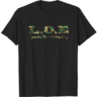 T-shirt L.O.E Flag Camo pour hommes en noir