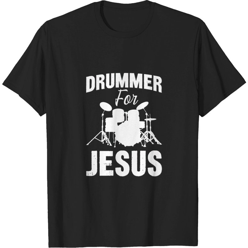 T-shirt Drummer For Jesus pour hommes — T-shirts pour hommes