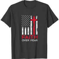 Faith Over Fear Men's T-Shirt in Black — Mens T Shirts